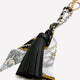 Twisted Scarf Keychain Bag Charm with Tassel