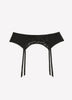 Sexy Black Garter Belt with Cheetah Embroidery - Déesse Collection