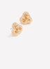 Golden Twisted Stud Earrings