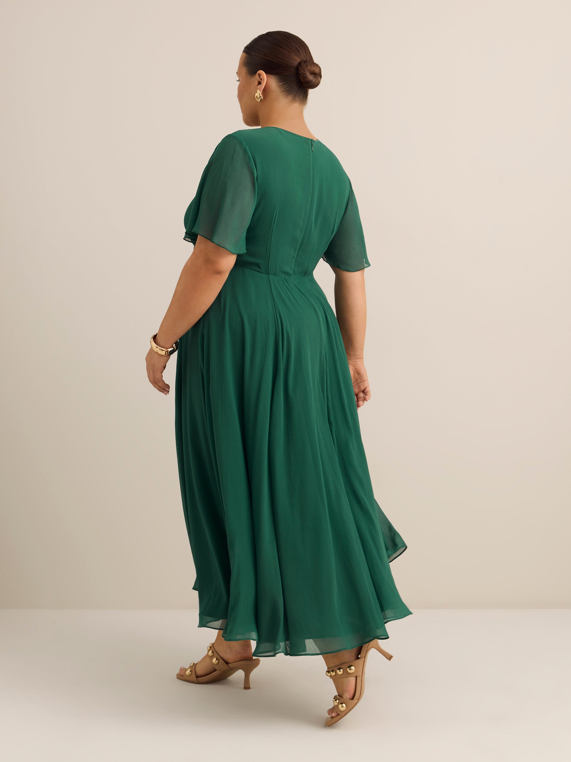 Fit-and-Flared Maxi Cocktail Dress - Addition Elle