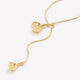Long Golden Necklace with Adjustable Clasp