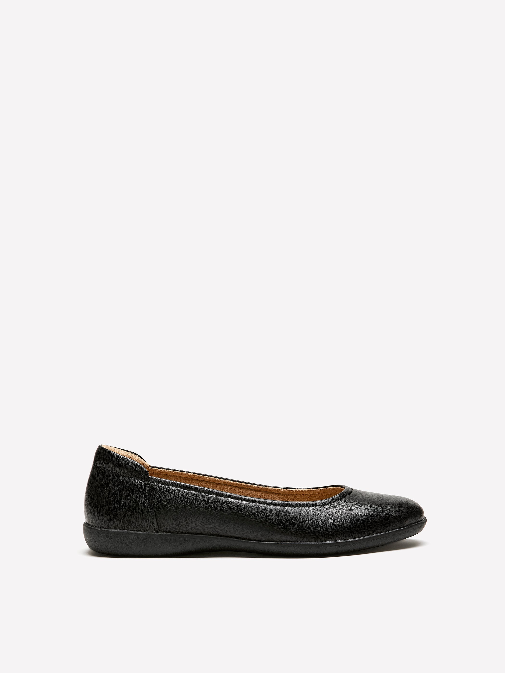 Wide Width, Black Flexy Ballerina Shoe - Naturalizer