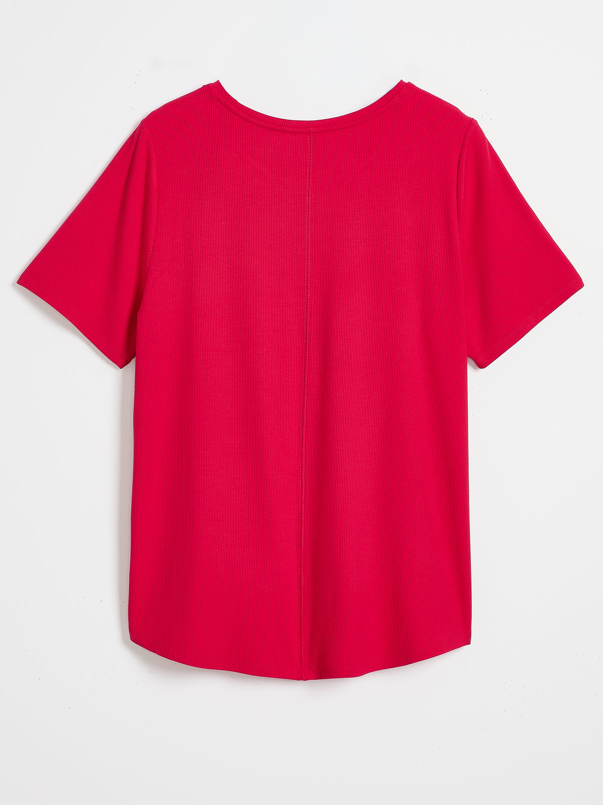 T-shirt côtelé à col rond, coupe moderne, tissu responsable - PENN. Essentials