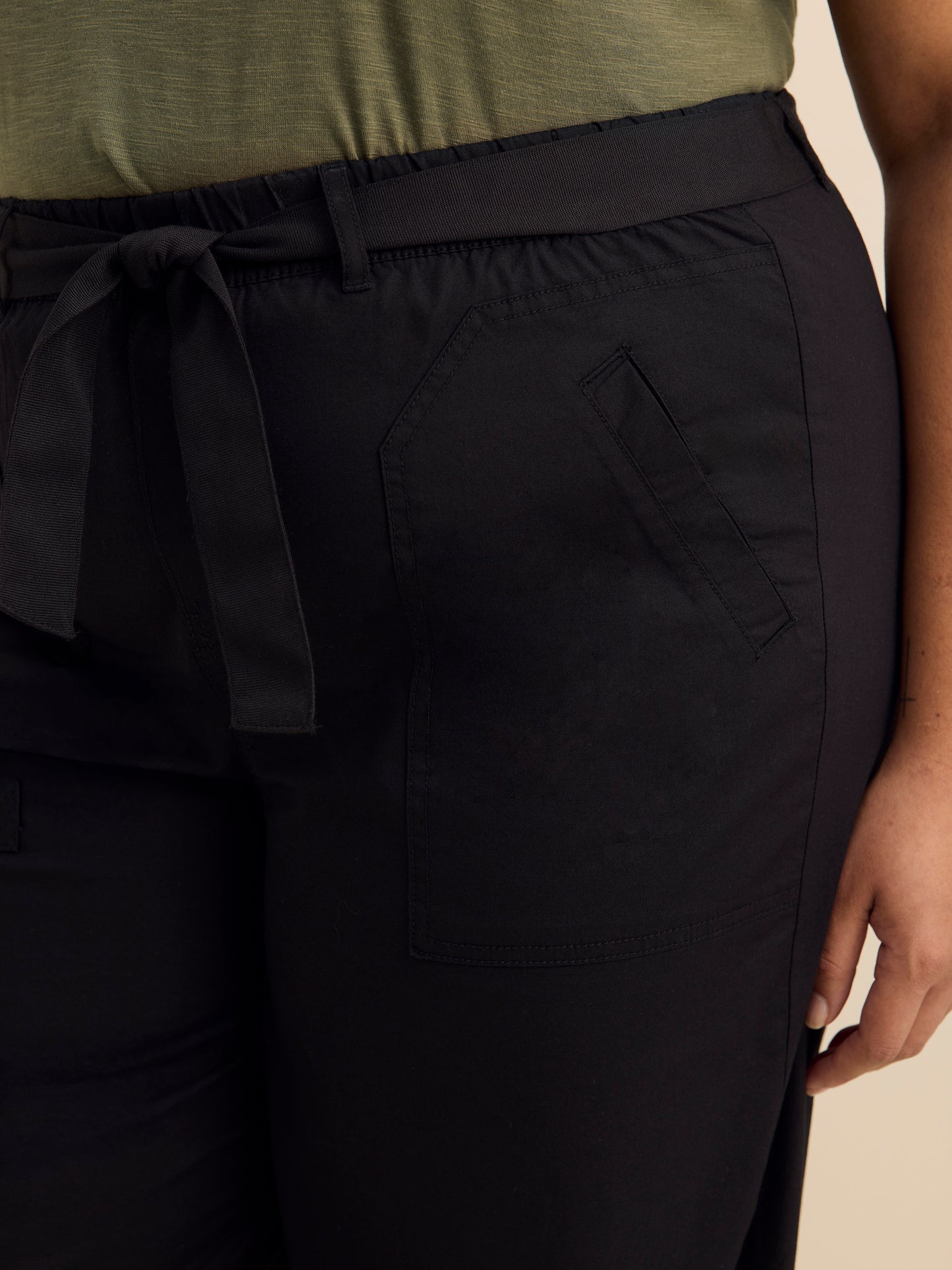 Pantalon en popeline à jambe ballon