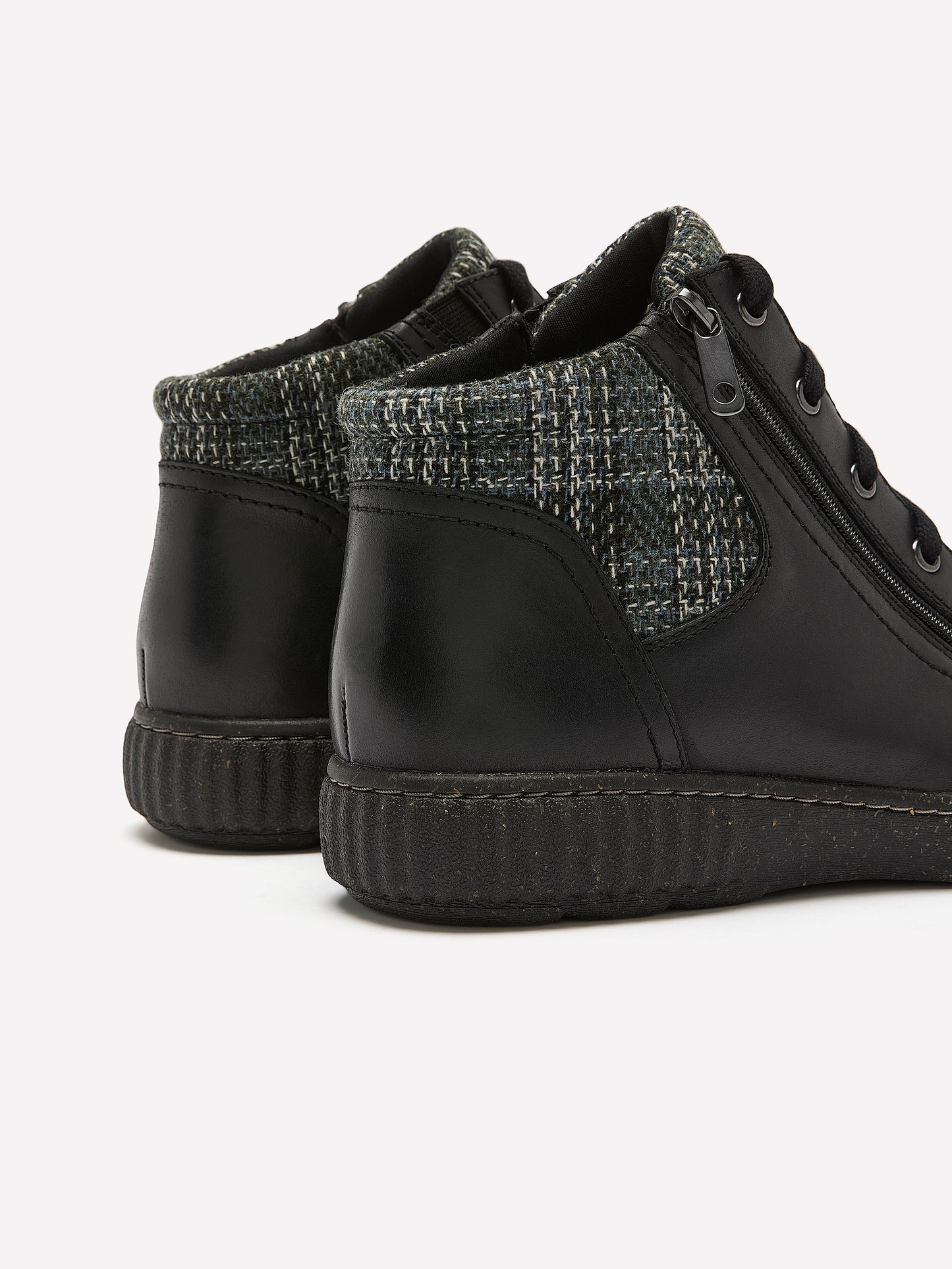 Wide Width, Caroline Fiana Black Leather Lace-Up Bootie - Clarks