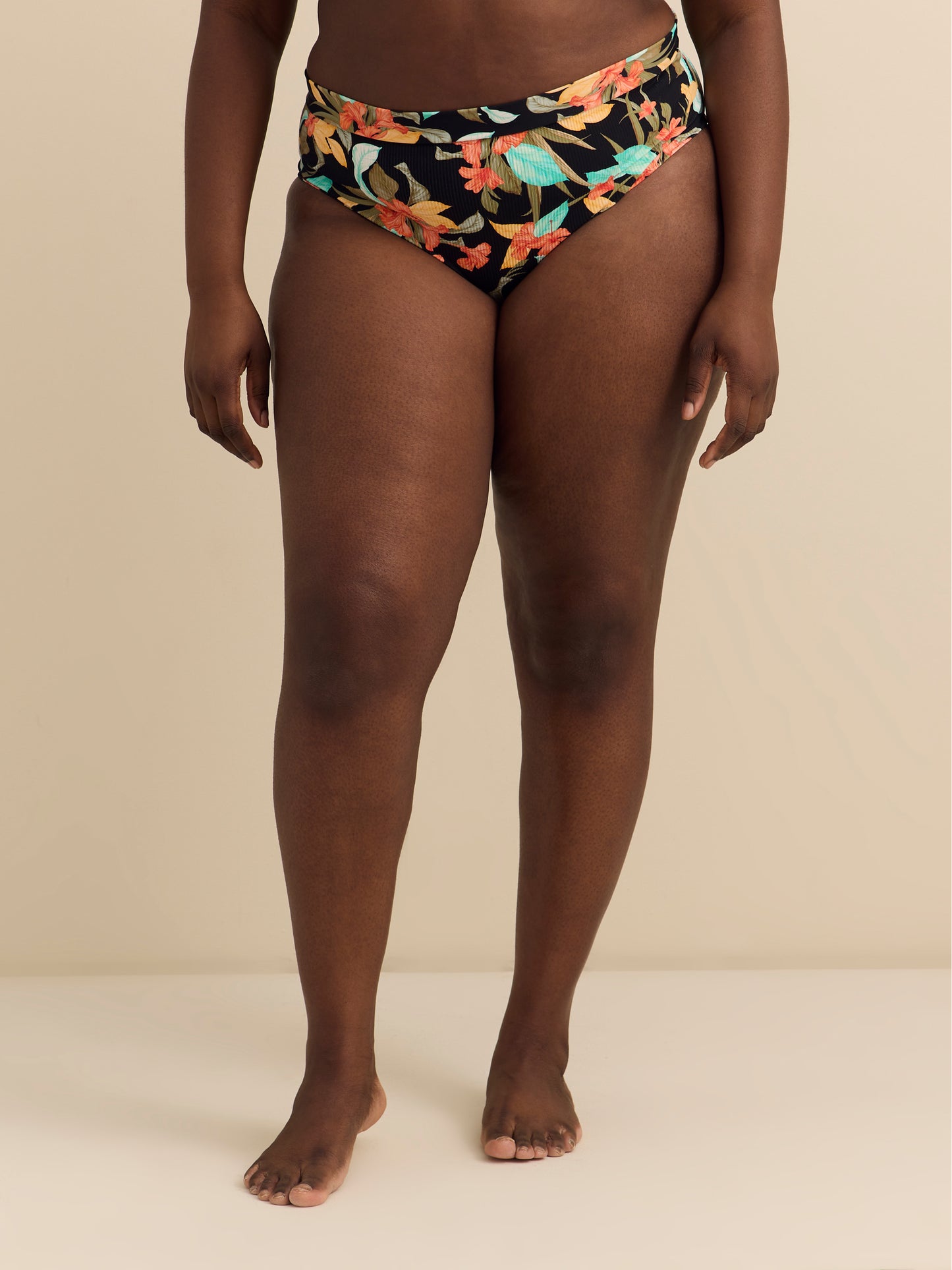 Tropical Black High-Waisted Marlee Swim Brief - Body Glove