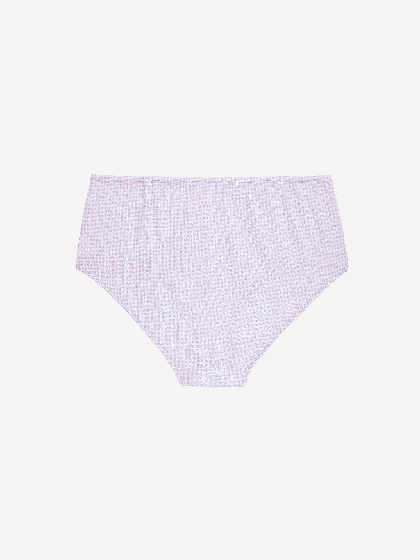 Lavender Gingham Cotton Full Brief - ti Voglio
