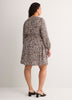 V-Neck Long Balloon Sleeve Empire Waist Dress
