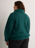 Loose-Fit Half-Zip Shaker Knit Sweater