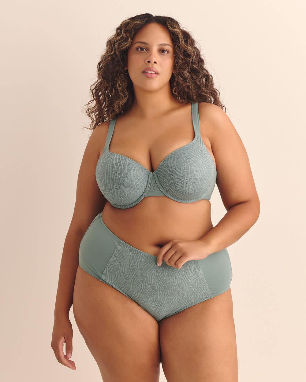 Blue Lace Underwire Padded T-Shirt Bra - ti Voglio