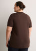 Boyfriend-Fit V-Neck Tee with Slits