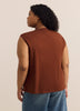 Straight Knit Top with Metal Jewel