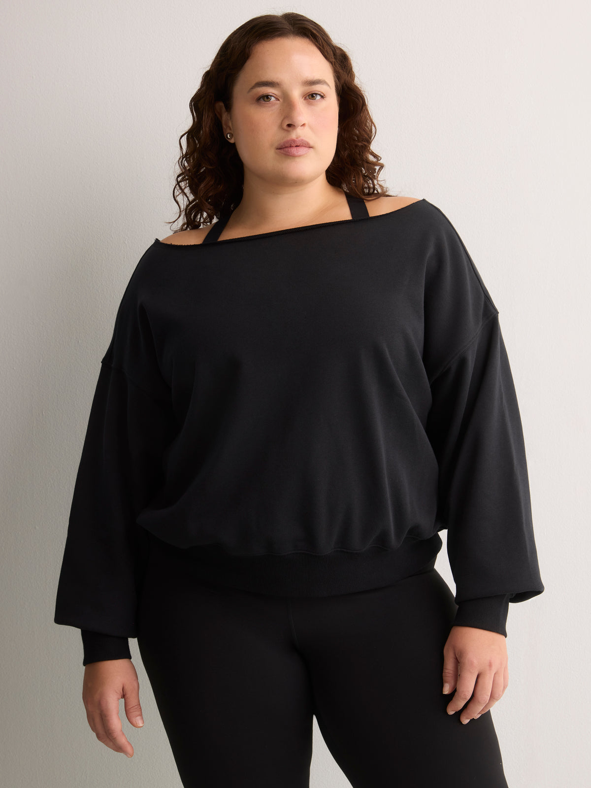 Off-Shoulder Year Round French Terry Sweatshirt - Fabletics