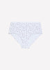White Floral-Print Cotton Full Brief - ti Voglio