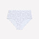 White Floral-Print Cotton Full Brief - ti Voglio