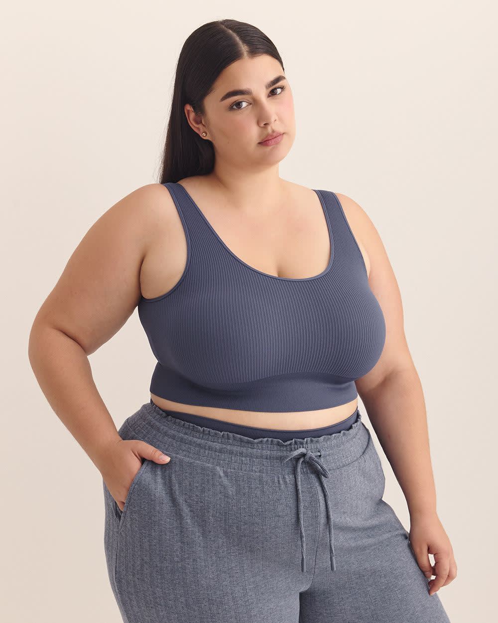 Reversible Seamless Ribbed Knit Bralette - ti Voglio