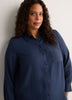 Responsible, Silky Buttoned Down Tunic Shirt