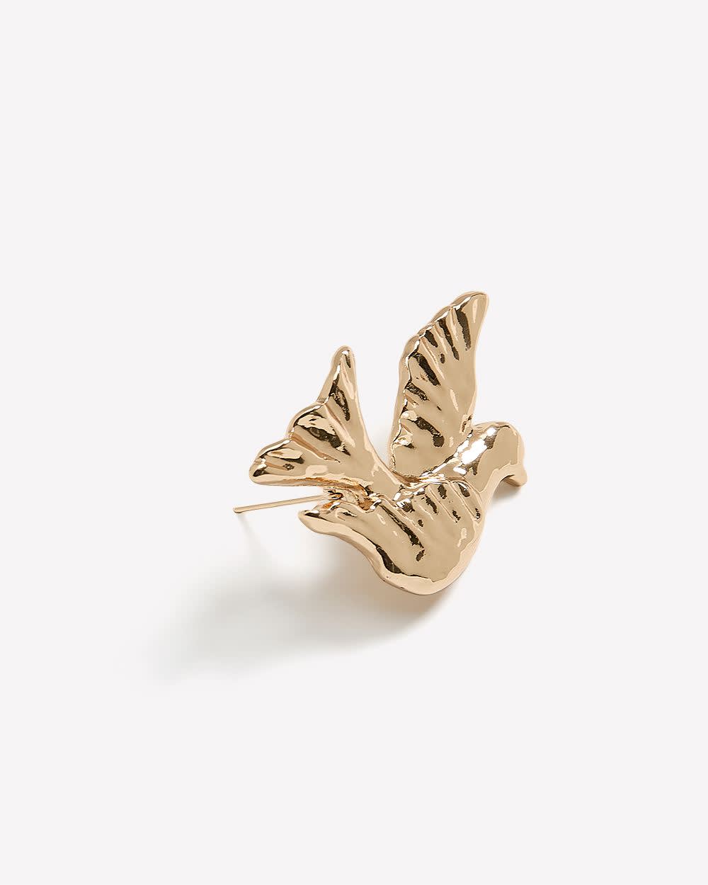 Broche dorée en forme de colombe