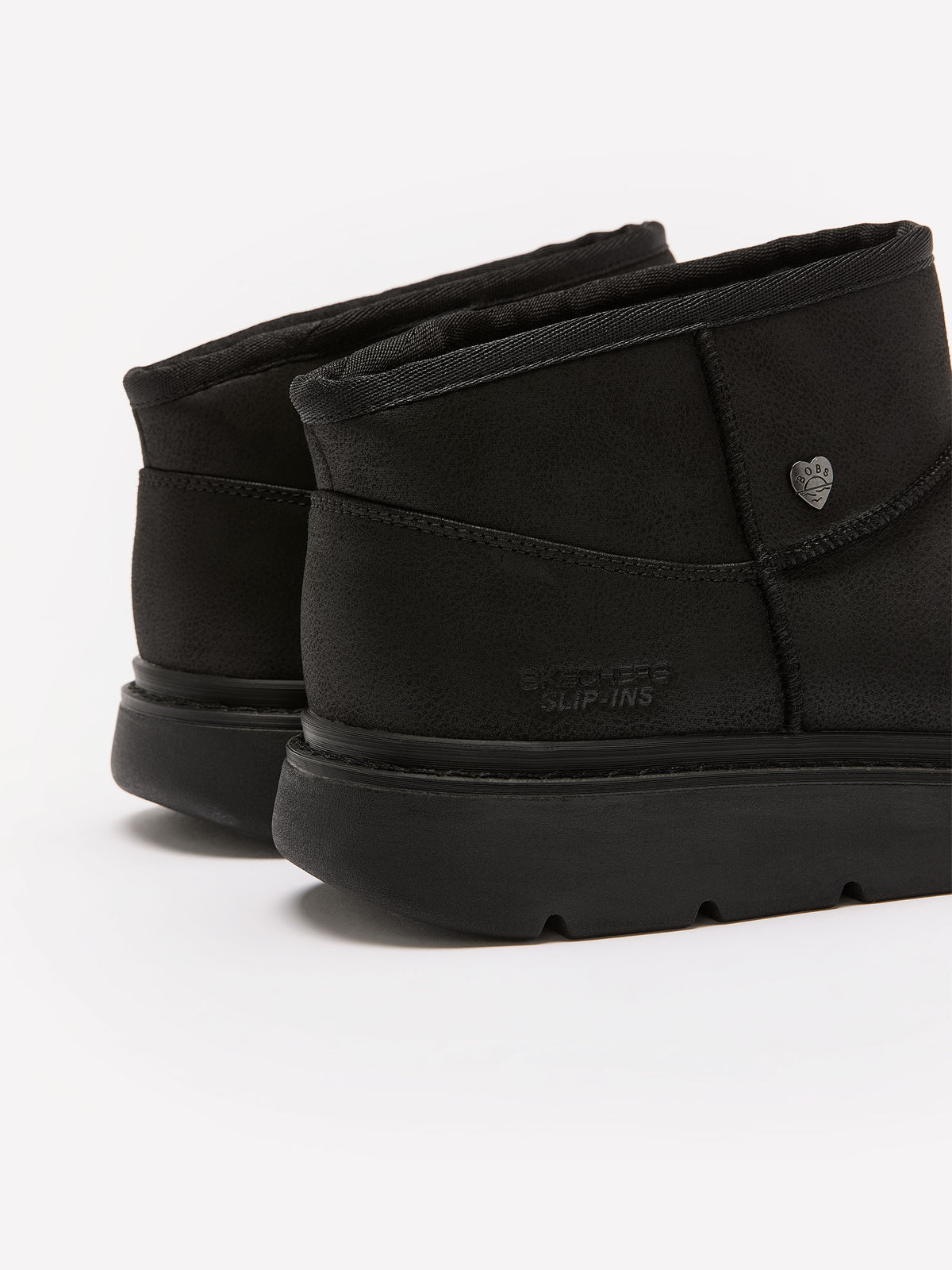 Wide Width, Bobs Keepsakes Slip-On Faux-Leather Winter Bootie - Skechers