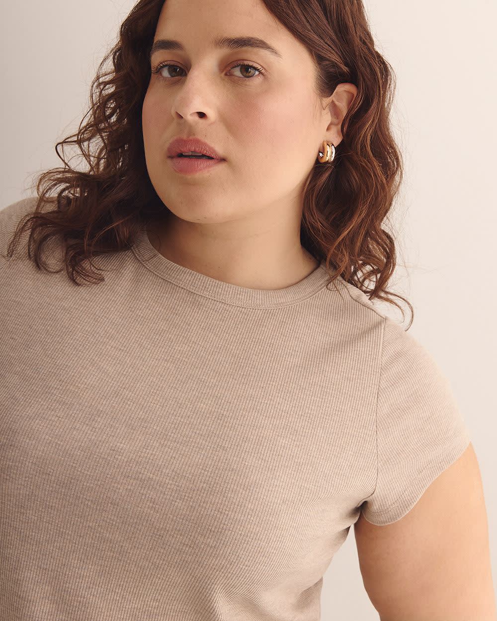 T-shirt ajusté côtelé à  col rond - Essentiels PENN.