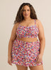 Haut de bikini bandeau torsadé fleuri