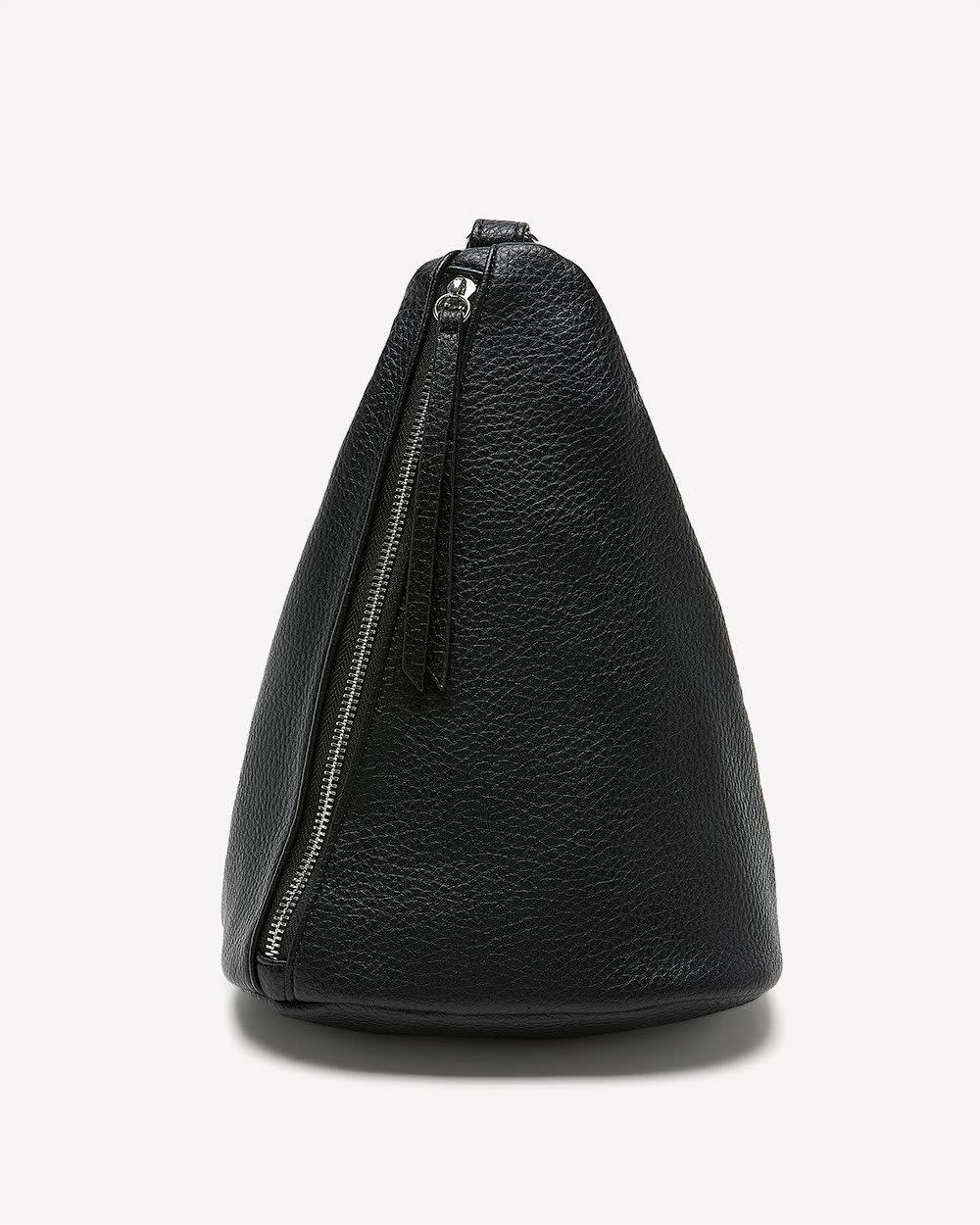 Sac à bandoulière en faux cuir noir