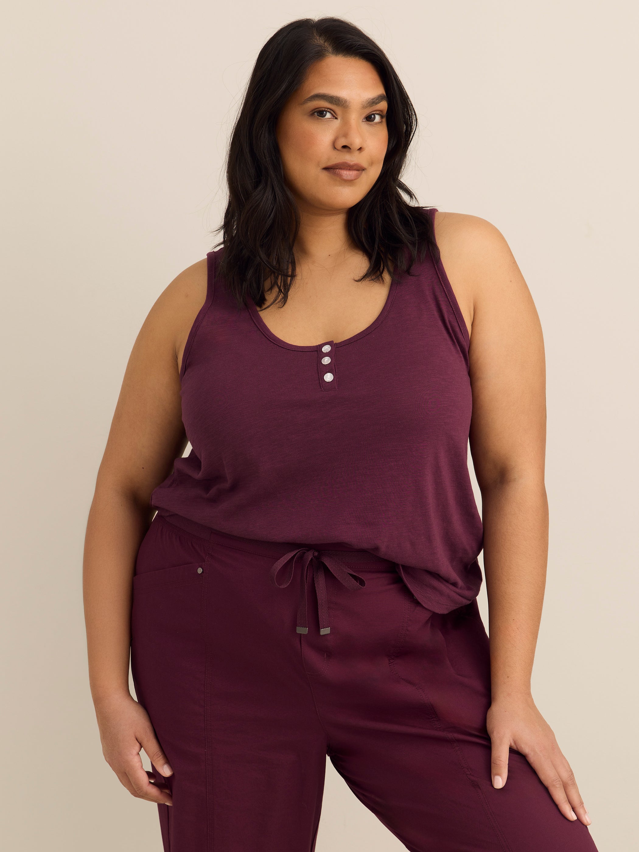 Solid Capri with Adjustable Waistband