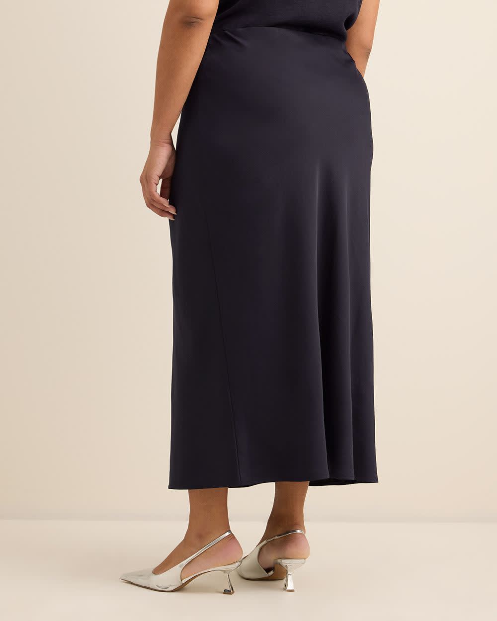 Satin Column Maxi Skirt