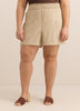 Linen Blend Pull-On Short