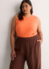 Ribbed Knit Fitted Tank Top