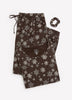 Brown Snowflake Long-Sleeve Tee and Jogger Pant Pyjama Set - tiVOGLIO