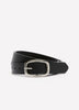 Black Leather Denim Belt