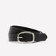 Black Leather Denim Belt