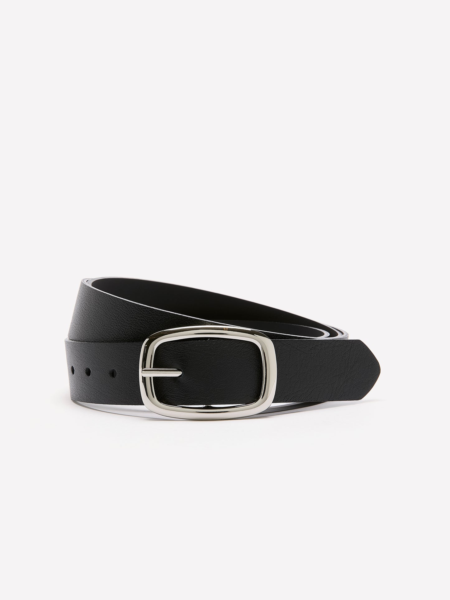 Black Leather Denim Belt