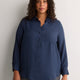Responsible, Silky Buttoned Down Tunic Shirt