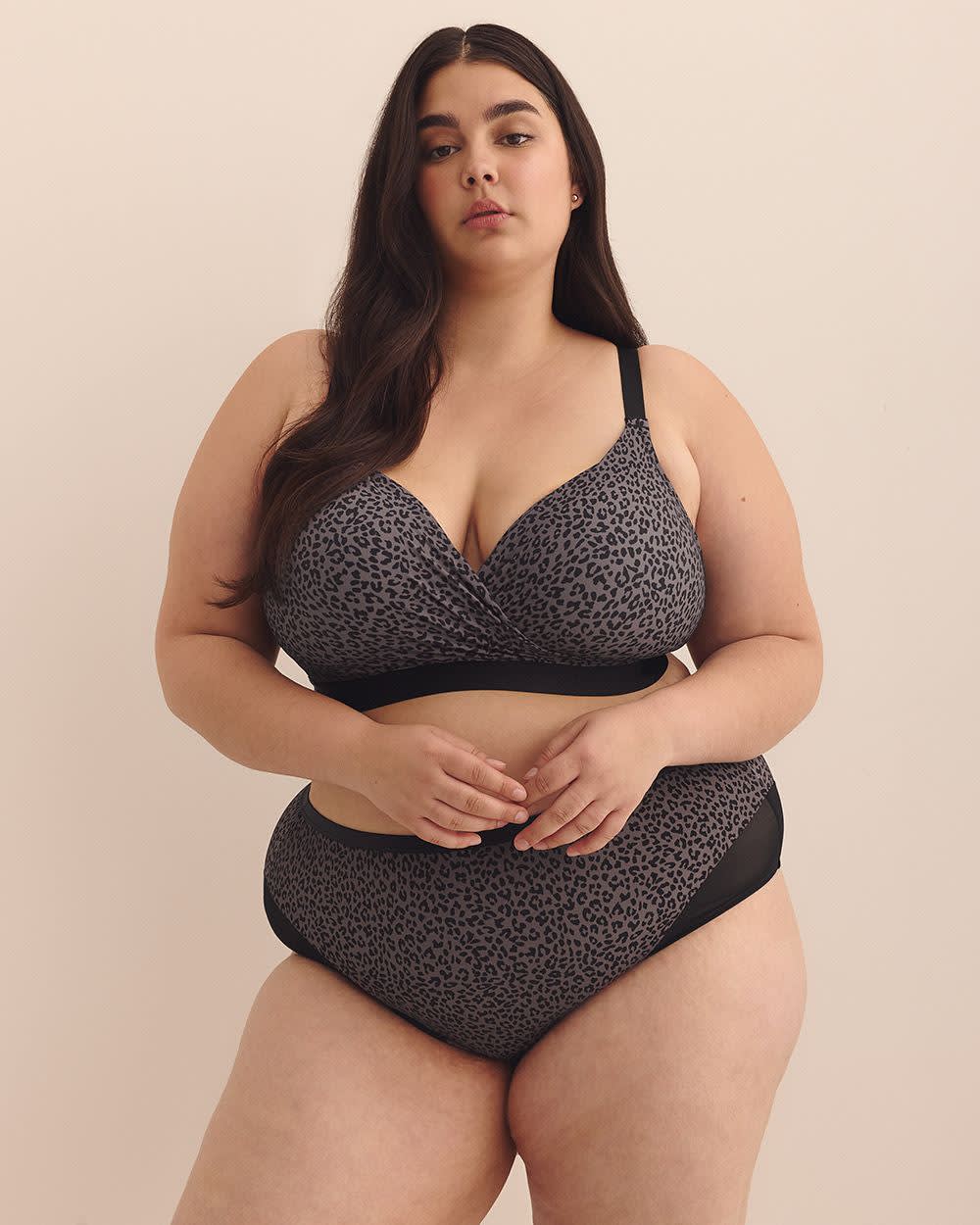 Cheetah-Print Wireless Padded T-Shirt Bra - Déesse Collection