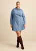 Denim Long Sleeve Shirt Dress