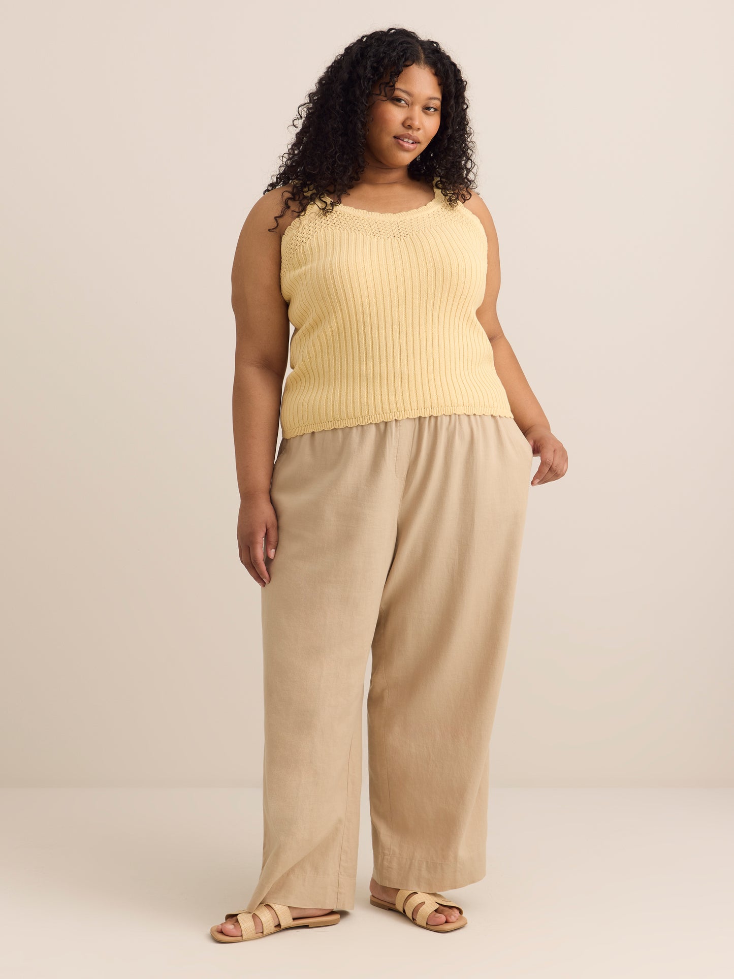 Heart-Shape Fancy-Stitched Sweater Tank