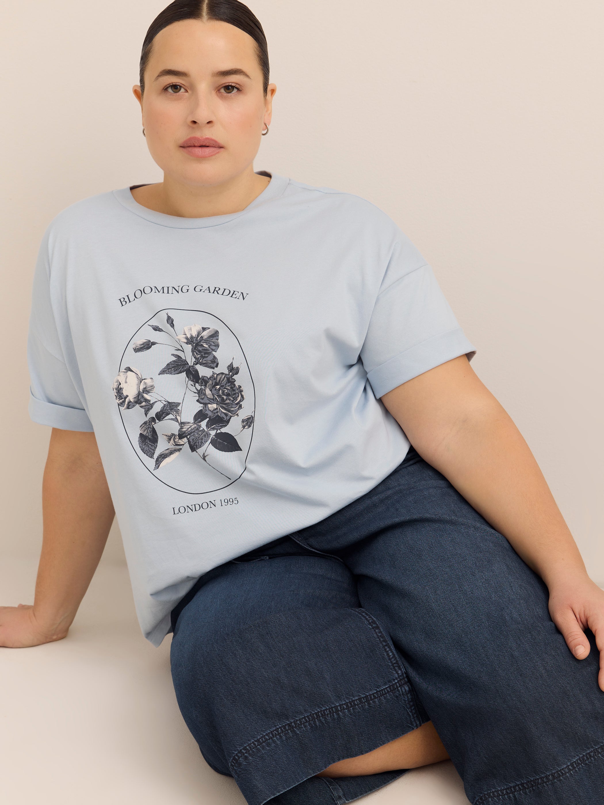 Boxy Short-Sleeve Crew-Neck T-Shirt