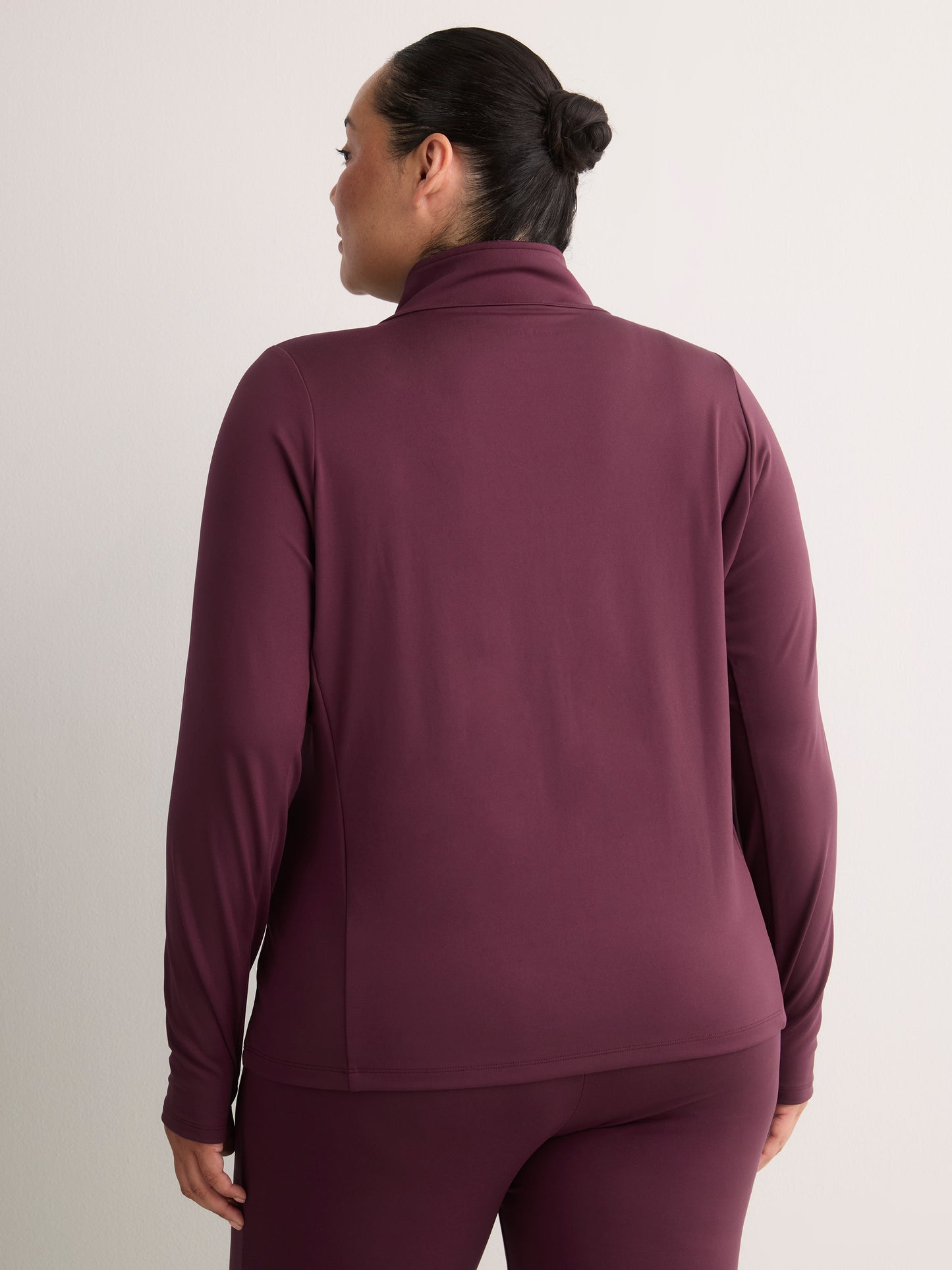 Responsible, Double Knit Mock-Neck Zipper Jacket - Active Zone