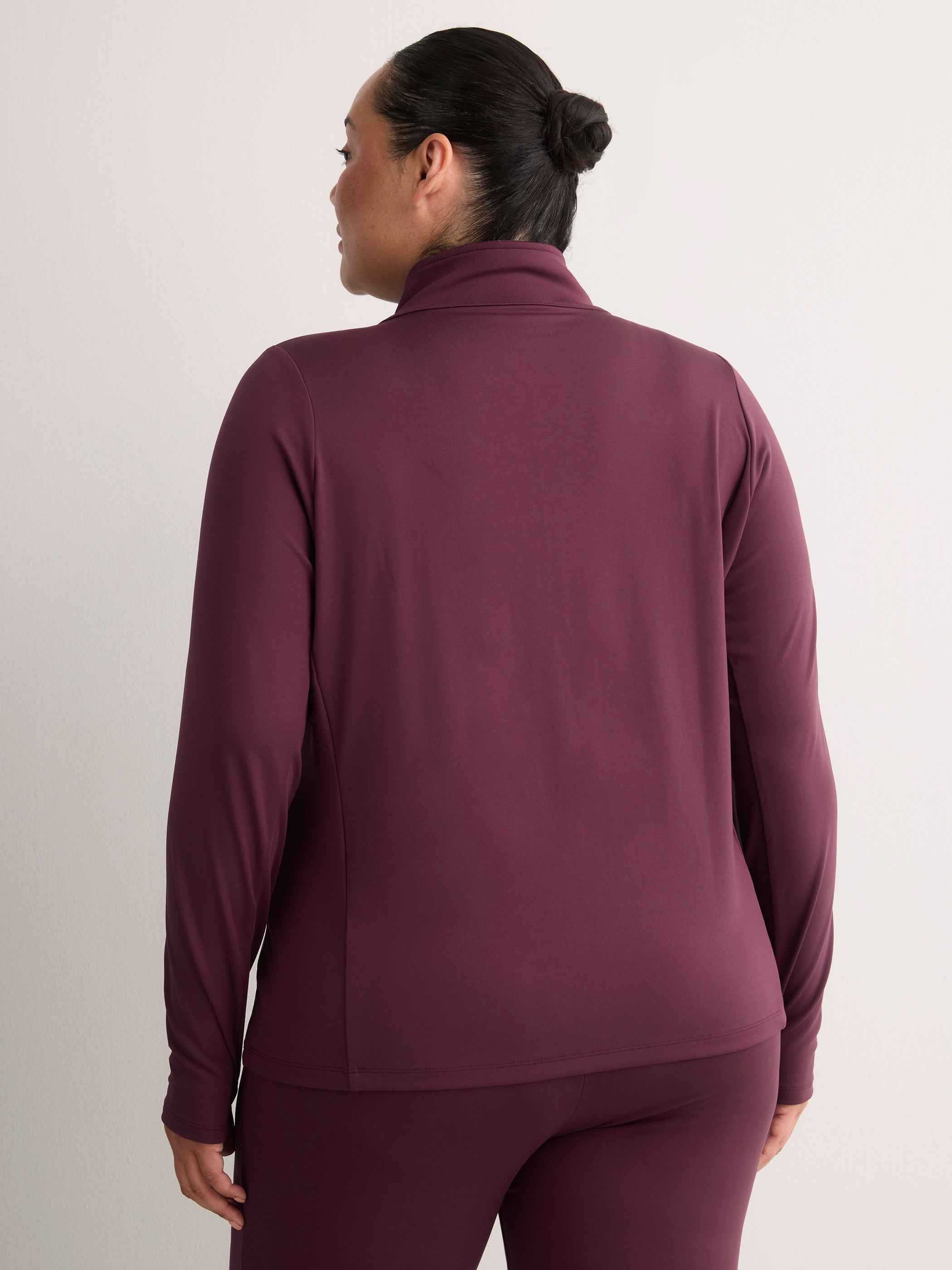 Responsible, Double Knit Mock-Neck Zipper Jacket - Active Zone