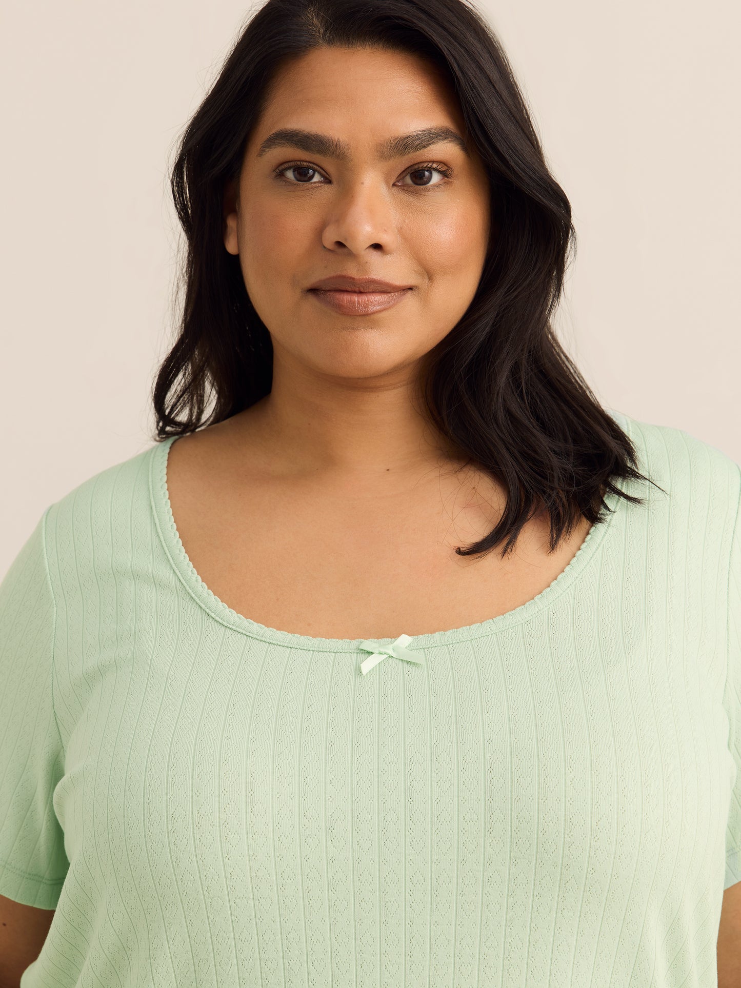 Pointelle Short-Sleeve Pyjama Top - ti Voglio