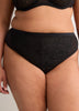 Black Lace and Mesh Thong - Déesse