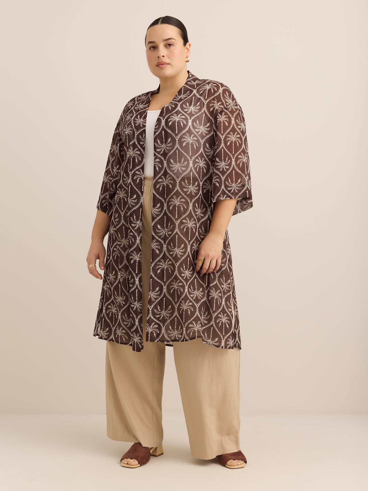 Printed Loose Tunic Overpiece