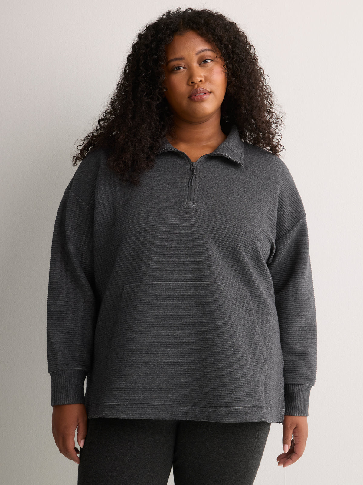 Long Ottoman Half-Zip Sweatshirt - Active Zone