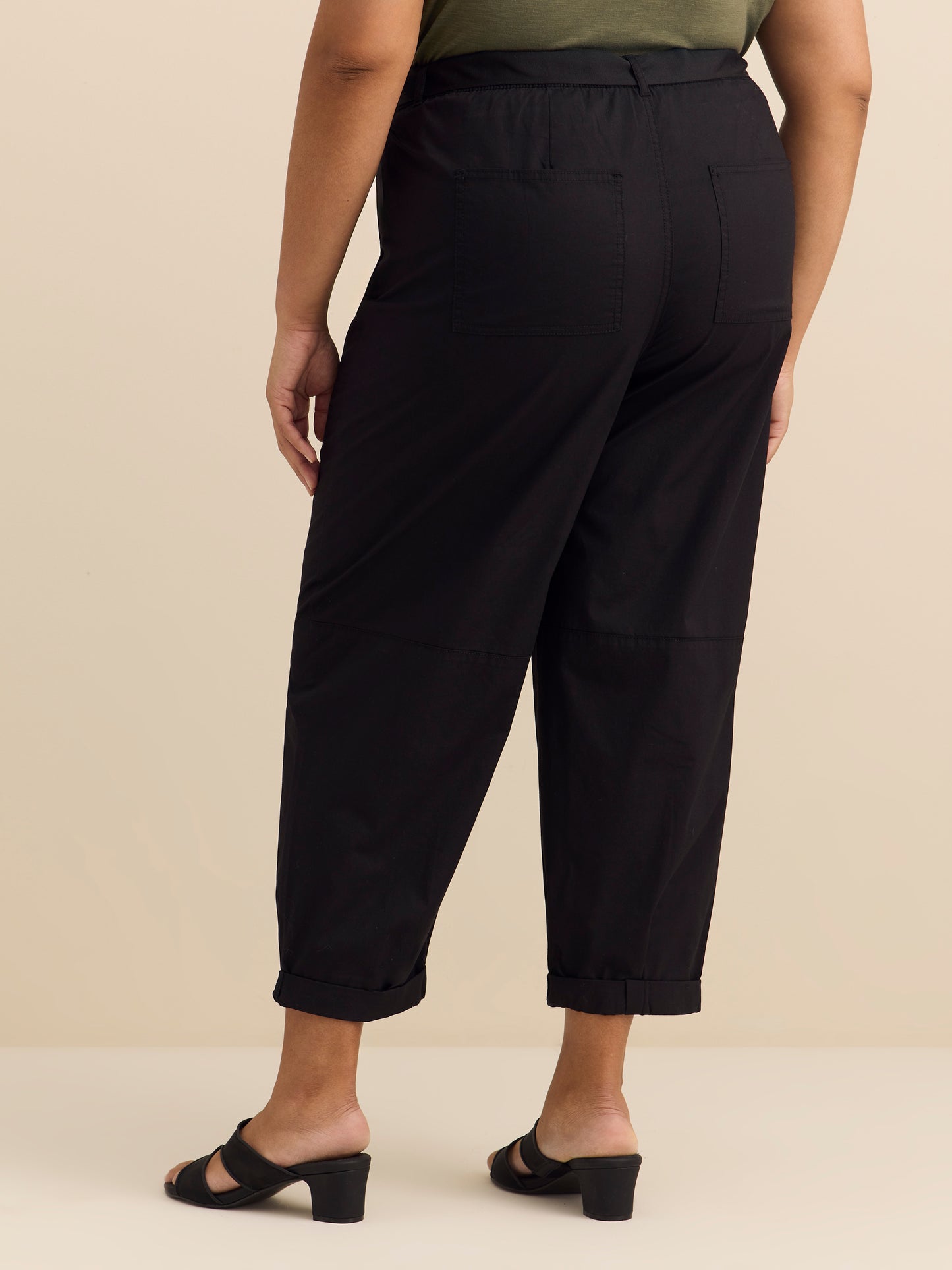 Pantalon en popeline à jambe ballon