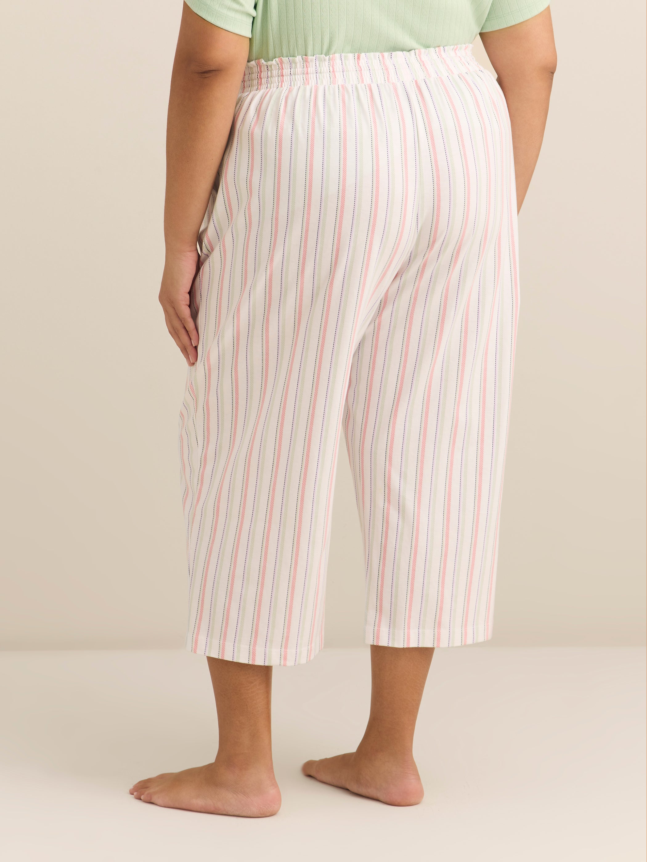 Printed Straight-Leg Pyjama Capri Pant - ti Voglio