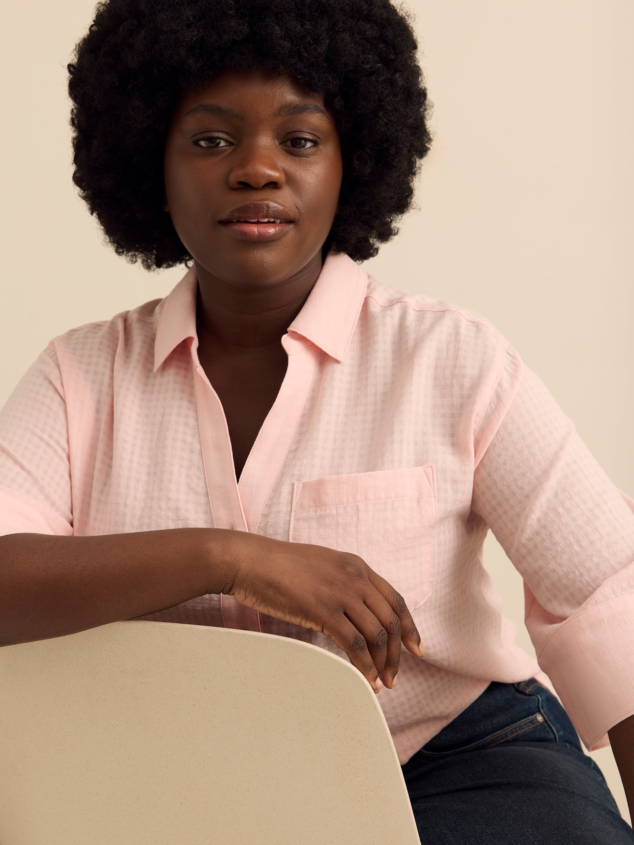 Relaxed Popover Loose Blouse - Addition Elle