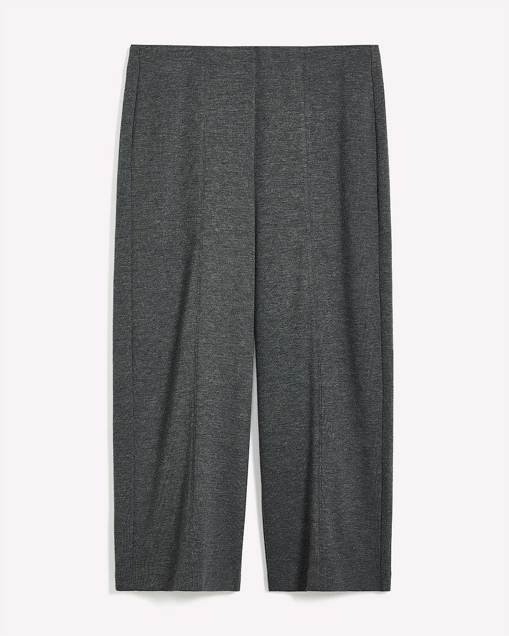 Pull-On Wide-Leg Knit Pant