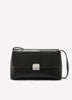 Black Croco Crossbody Handbag